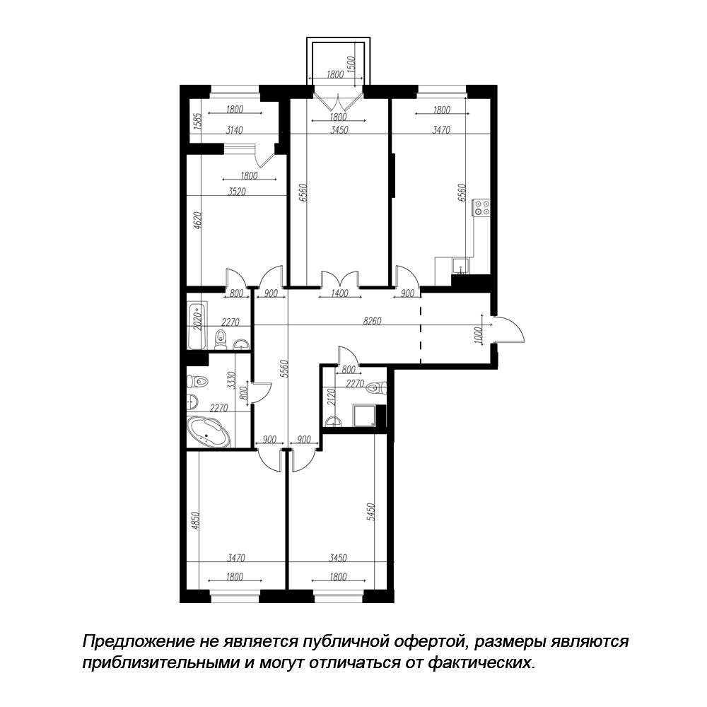 2-комнатная квартира  №139 в Петровская доминанта: 84.8 м², этаж 3 - купить в Санкт-Петербурге
