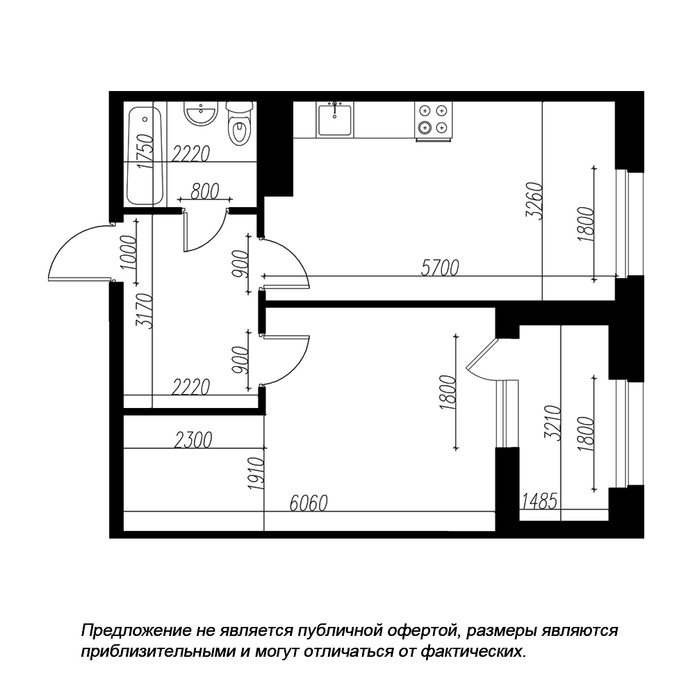 1-комнатная квартира, 49.3 м²; этаж: 8 - купить в Санкт-Петербурге