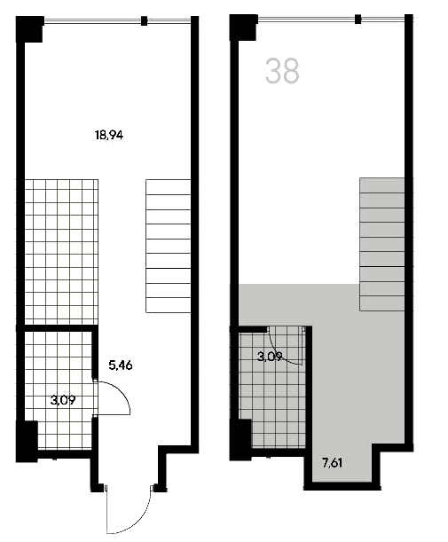 1-комнатная квартира  №38 в Avant: 38.19 м², этаж 3 - купить в Санкт-Петербурге