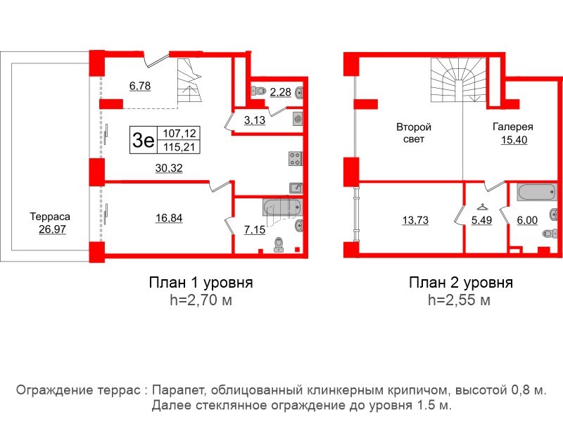 2-комнатная квартира  №3 в Imperial club: 107.12 м², этаж 1 - купить в Санкт-Петербурге