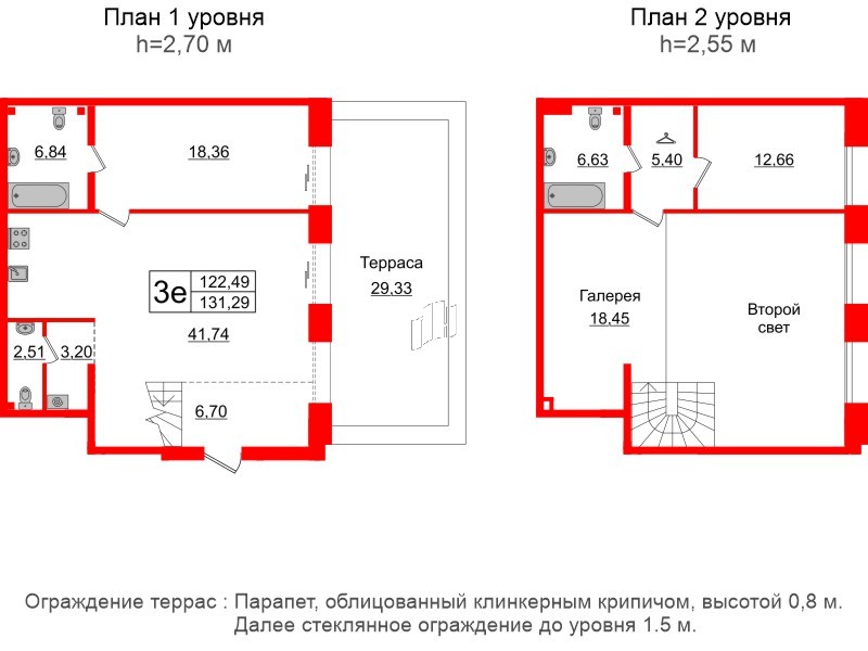 2-комнатная квартира  №15 в Imperial club: 122.49 м², этаж 1 - купить в Санкт-Петербурге