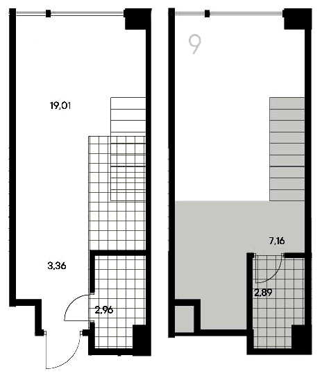 1-комнатная квартира  №9 в Avant: 35.37 м², этаж 3 - купить в Санкт-Петербурге