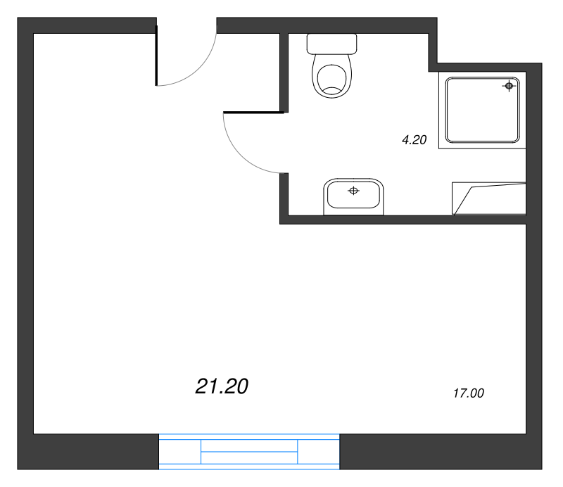 1-комнатная квартира, 20.9 м²; этаж: 9 - купить в Санкт-Петербурге