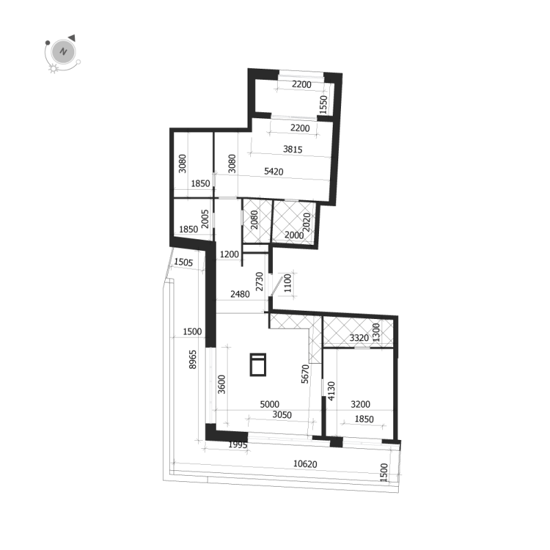 3-комнатная квартира  №332 в ЛДМ: 103.3 м², этаж 9 - купить в Санкт-Петербурге