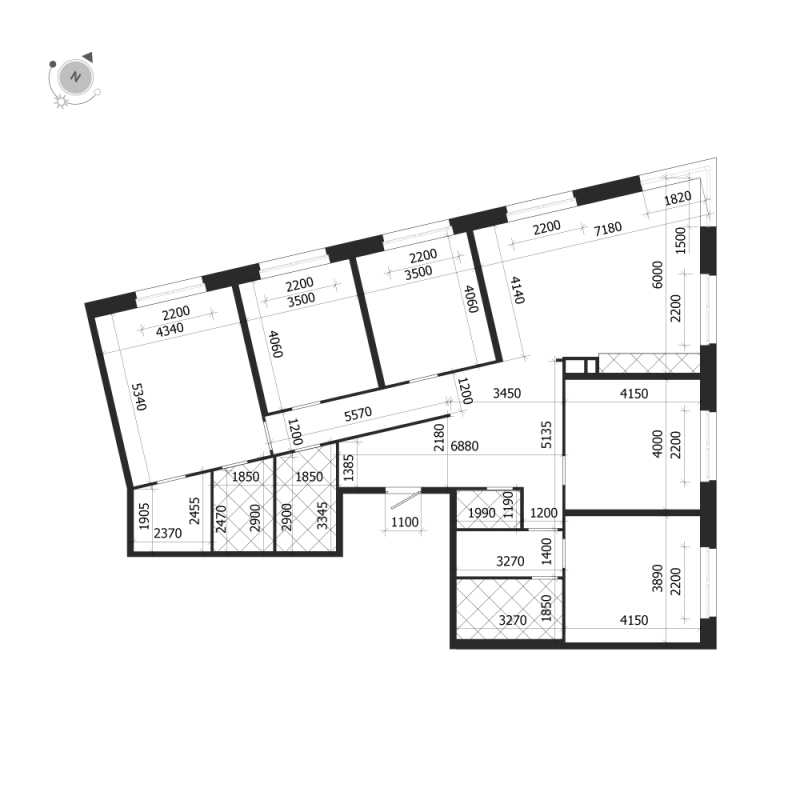 5-комнатная квартира  №440 в ЛДМ: 173.7 м², этаж 5 - купить в Санкт-Петербурге