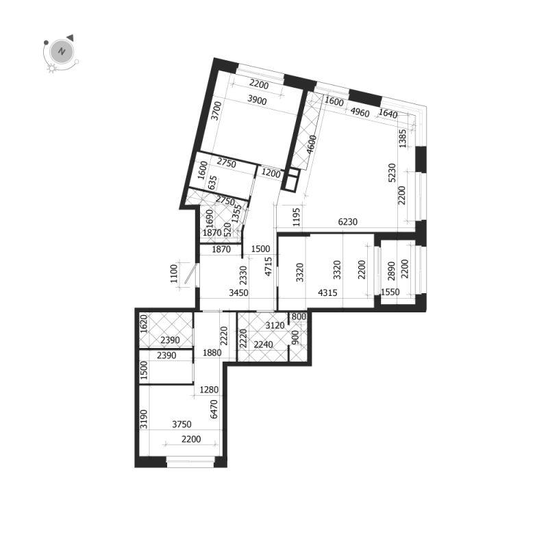 3-комнатная квартира  №400 в ЛДМ: 118.8 м², этаж 5 - купить в Санкт-Петербурге