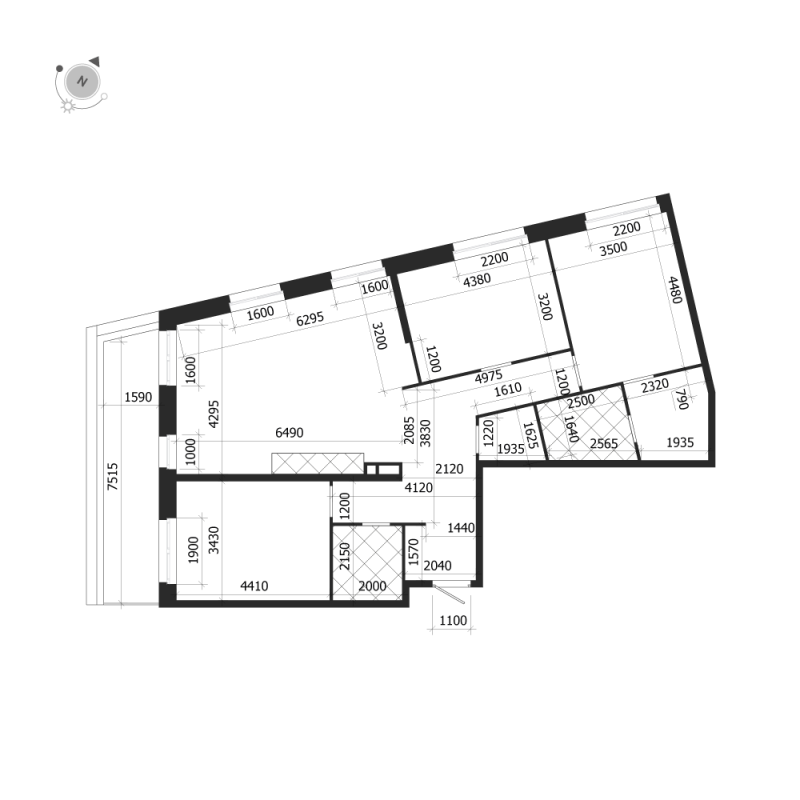 3-комнатная квартира  №439 в ЛДМ: 116 м², этаж 4 - купить в Санкт-Петербурге