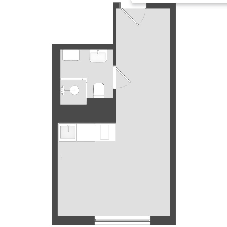1-комнатная квартира №13 в: Avenue Apart Pulkovo: 19.4 м²; этаж: 3 - купить в Санкт-Петербурге
