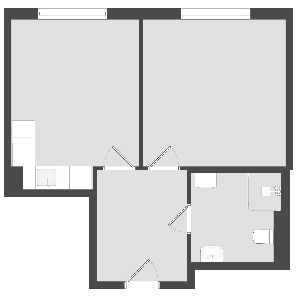 1-комнатная квартира  №417 в Avenue Apart Pulkovo: 38.83 м², этаж 13 - купить в Санкт-Петербурге