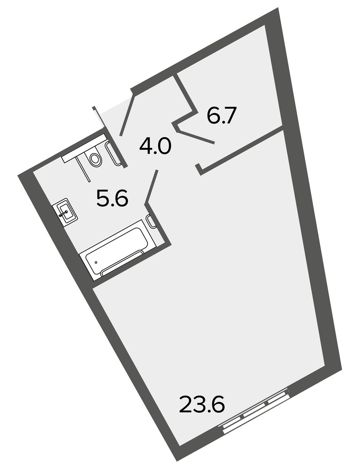 1-комнатная квартира  №934 в М103: 38.8 м², этаж 9 - купить в Санкт-Петербурге
