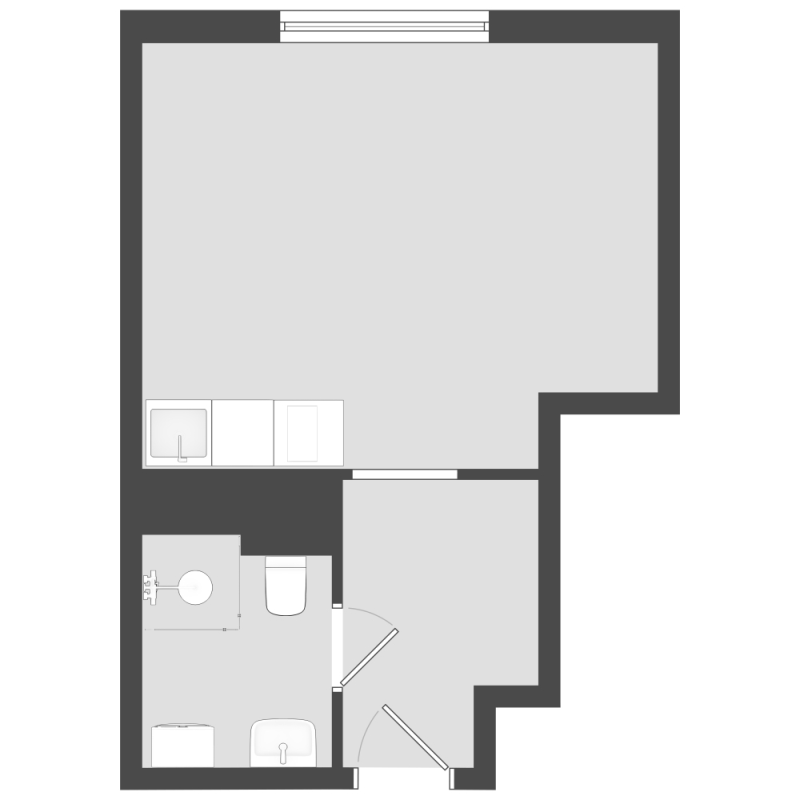 1-комнатная квартира  №752 в Avenue Apart Pulkovo: 23.38 м², этаж 4 - купить в Санкт-Петербурге