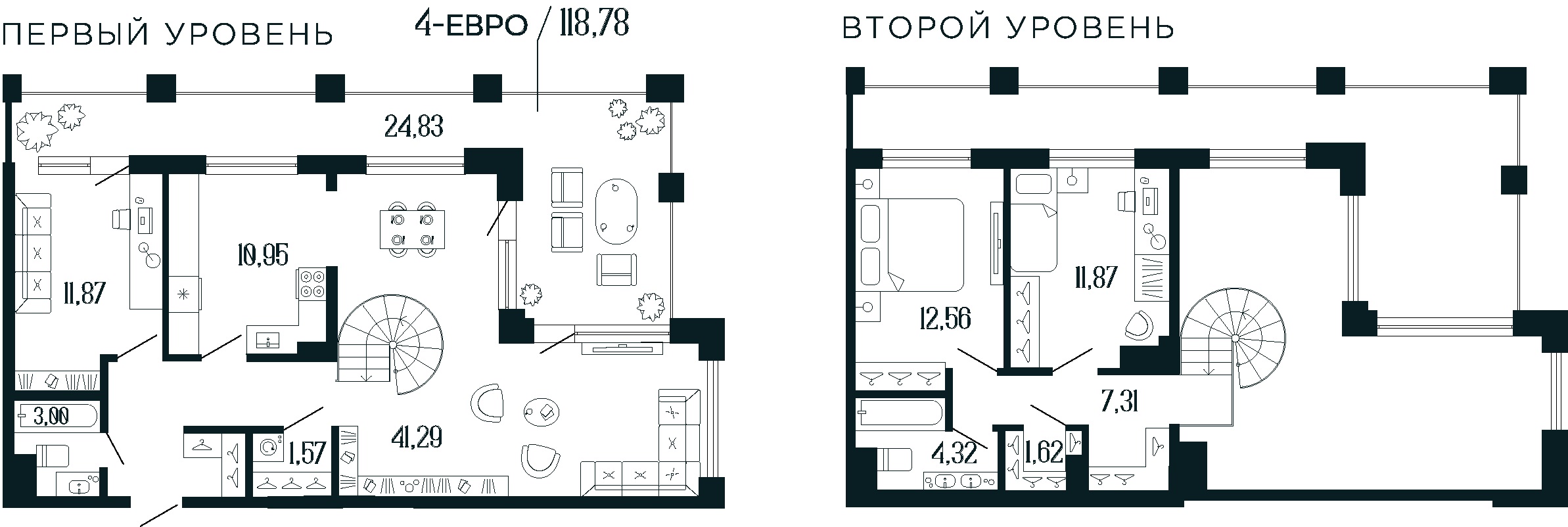 3-комнатная квартира  №67 в Коллекционный дом 1919: 113.06 м², этаж 11 - купить в Санкт-Петербурге