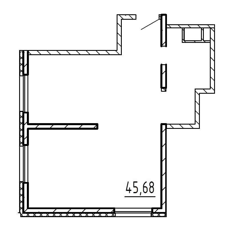 2-комнатная квартира  №12.9 в Saan: 46.72 м², этаж 12 - купить в Санкт-Петербурге