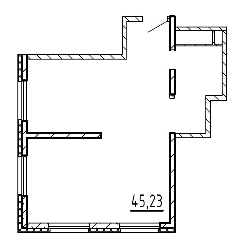 2-комнатная квартира  №20.9 в Saan: 46.2 м², этаж 20 - купить в Санкт-Петербурге