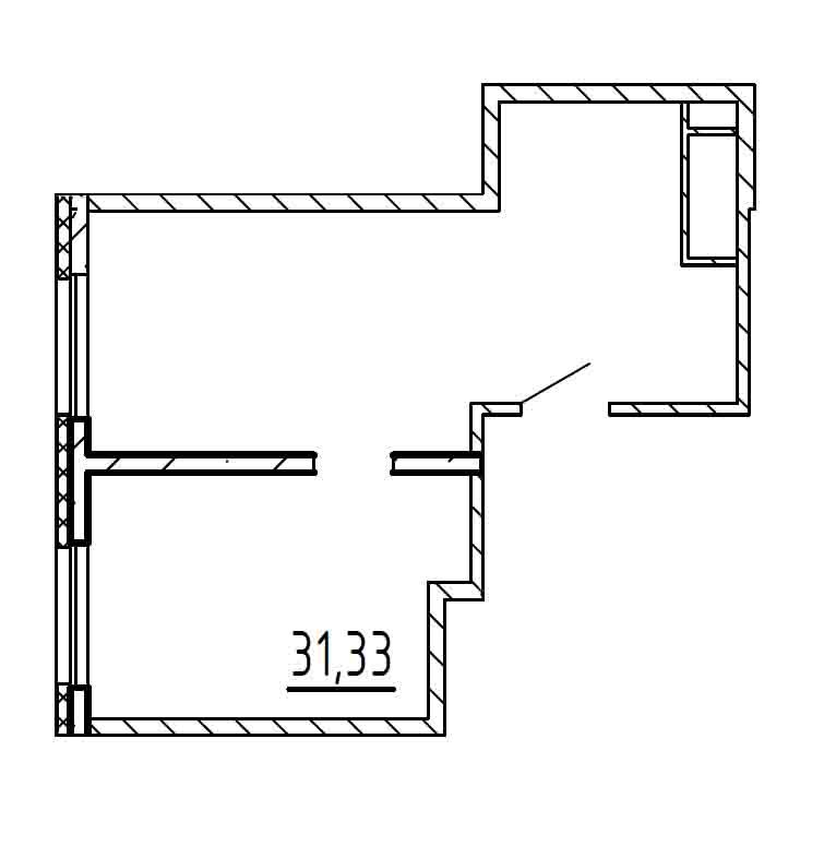 1-комнатная квартира  №20.10 в Saan: 31.39 м², этаж 20 - купить в Санкт-Петербурге