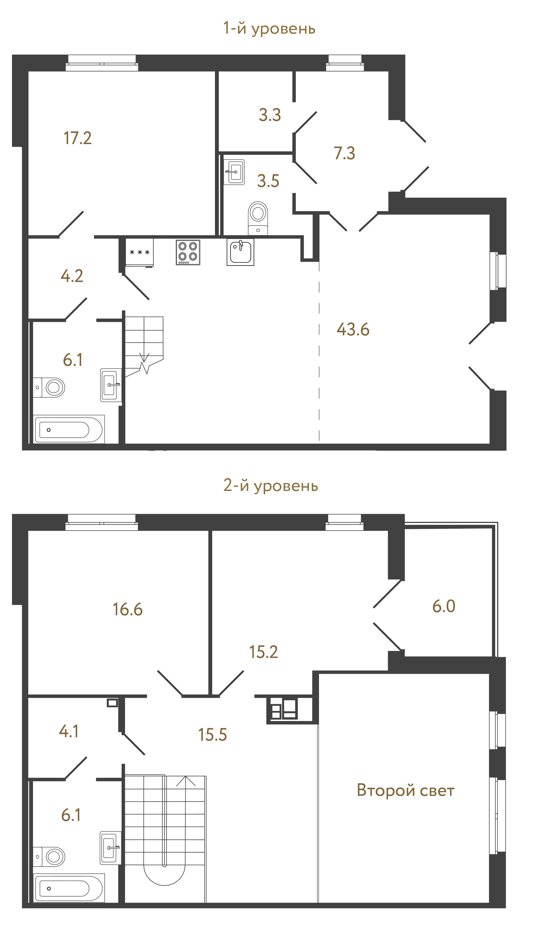 3-комнатная квартира №441 в: Репин: 142.7 м²; этаж: 1 - купить в Санкт-Петербурге