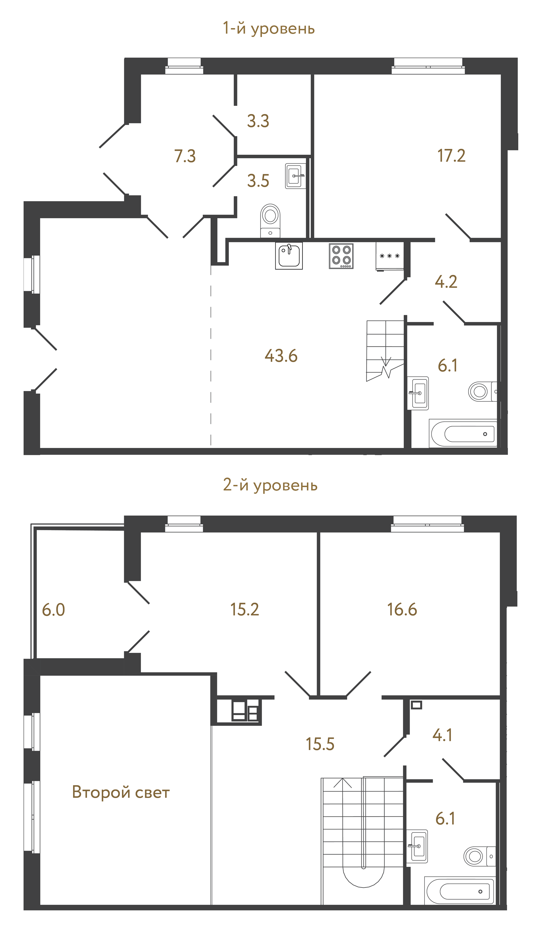 3-комнатная квартира №441 в: Репин: 142.7 м²; этаж: 1 - купить в Санкт-Петербурге