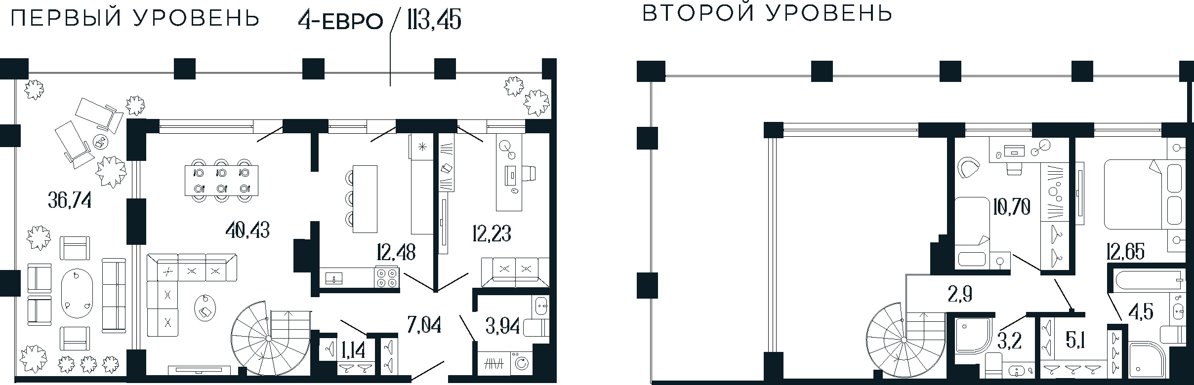 3-комнатная квартира  №66 в Коллекционный дом 1919: 112.71 м², этаж 11 - купить в Санкт-Петербурге