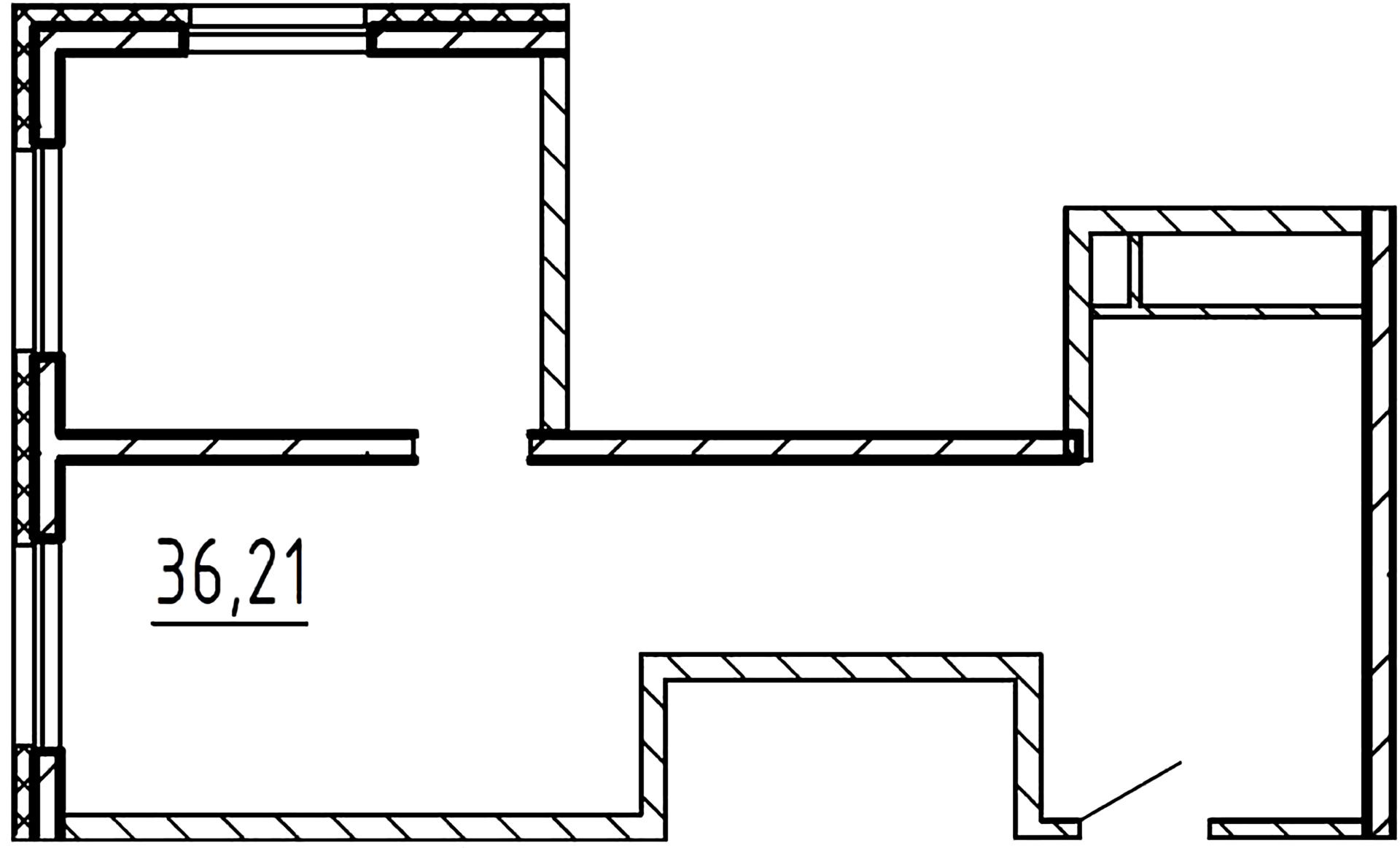 1-комнатная квартира, 36.49 м²; этаж: 10 - купить в Санкт-Петербурге