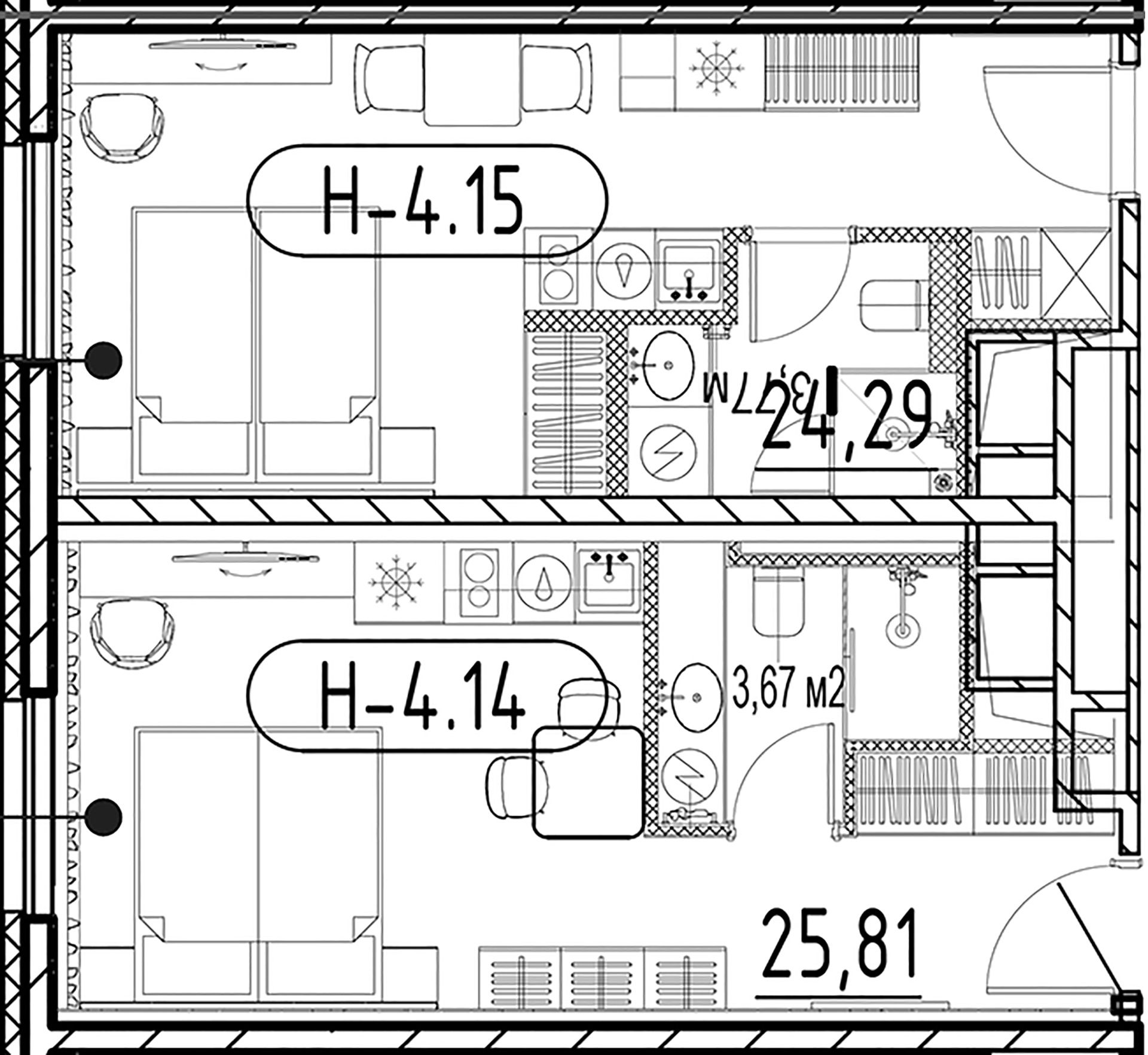 1-комнатная квартира, 40.65 м²; этаж: 23 - купить в Санкт-Петербурге