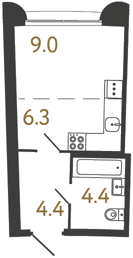 2-комнатная квартира, 67.6 м²; этаж: 2 - купить в Санкт-Петербурге