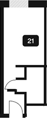 1-комнатная квартира, 21.6 м²; этаж: 6 - купить в Санкт-Петербурге