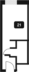 1-комнатная квартира, 21.6 м²; этаж: 6 - купить в Санкт-Петербурге