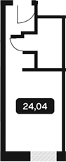1-комнатная квартира, 21.6 м²; этаж: 6 - купить в Санкт-Петербурге