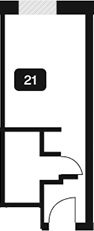 1-комнатная квартира, 21.6 м²; этаж: 6 - купить в Санкт-Петербурге
