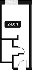1-комнатная квартира, 24.26 м²; этаж: 6 - купить в Санкт-Петербурге