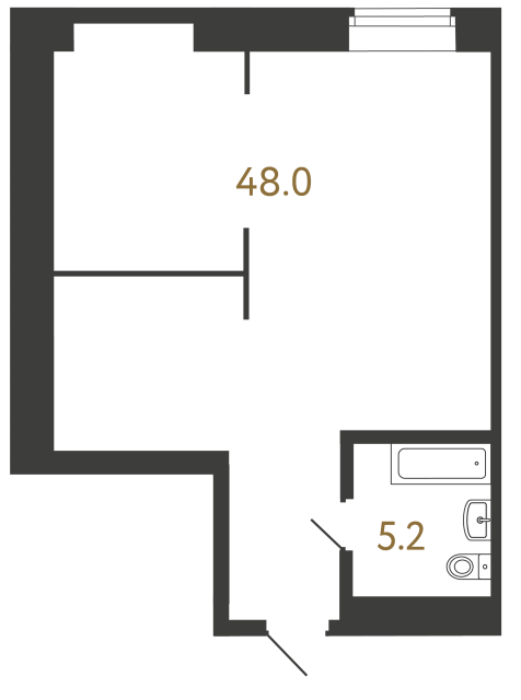 1-комнатная квартира, 53.2 м²; этаж: 3 - купить в Санкт-Петербурге