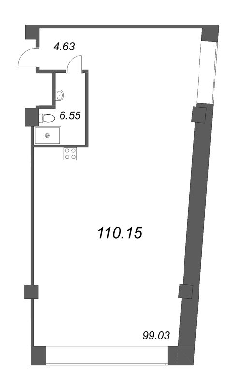 1-комнатная квартира №53 в: AVANT: 111.06 м²; этаж: 5 - купить в Санкт-Петербурге