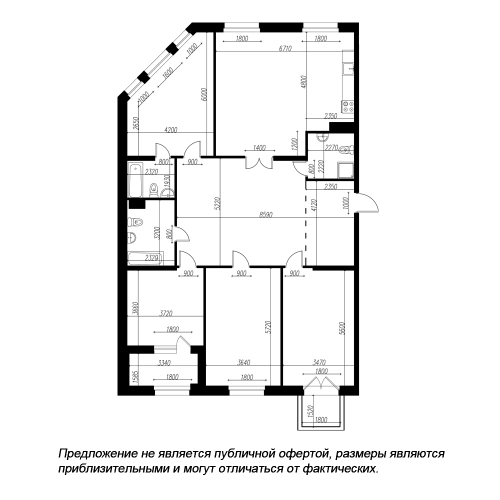 4-комнатная квартира, 172.4 м²; этаж: 4 - купить в Санкт-Петербурге