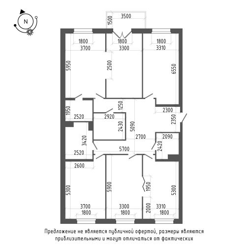 4-комнатная квартира, 173.5 м²; этаж: 3 - купить в Санкт-Петербурге