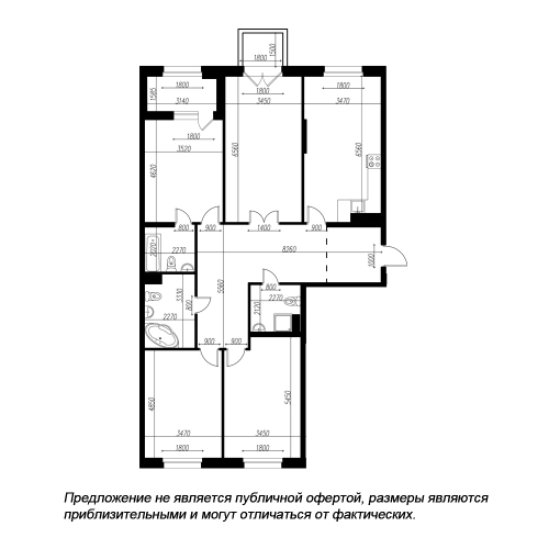 2-комнатная квартира, 84.8 м²; этаж: 3 - купить в Санкт-Петербурге