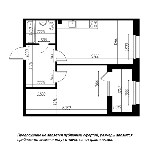 1-комнатная квартира, 50.1 м²; этаж: 2 - купить в Санкт-Петербурге