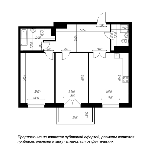 4-комнатная квартира, 142.6 м²; этаж: 5 - купить в Санкт-Петербурге