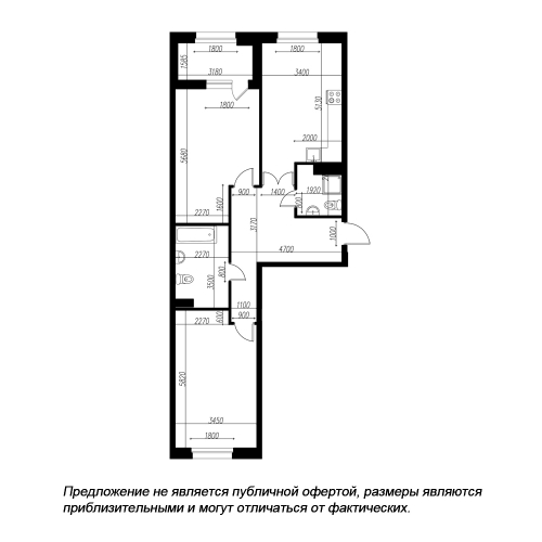 4-комнатная квартира, 143.3 м²; этаж: 2 - купить в Санкт-Петербурге