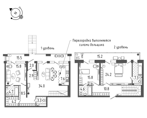 4-комнатная квартира, 154 м²; этаж: 1 - купить в Санкт-Петербурге