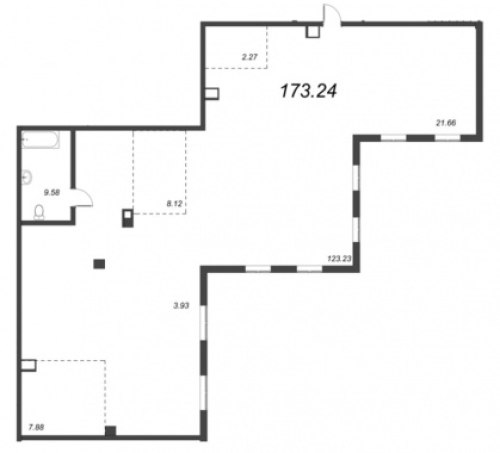 2-комнатная квартира, 105.9 м²; этаж: 1 - купить в Санкт-Петербурге