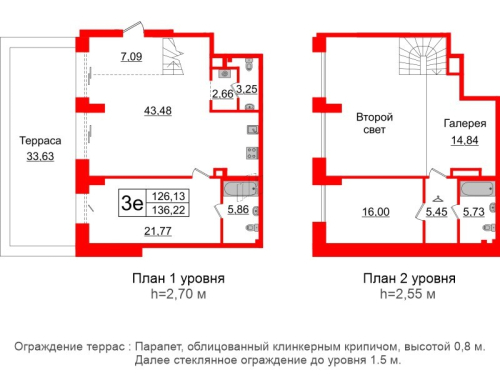 2-комнатная квартира, 126.13 м²; этаж: 1 - купить в Санкт-Петербурге