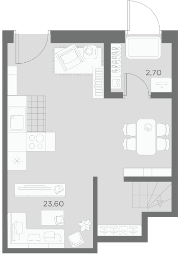 2-комнатная квартира, 89.8 м²; этаж: 1 - купить в Санкт-Петербурге