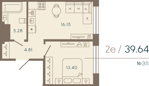 3-комнатная квартира, 134.51 м²; этаж: 2 - купить в Санкт-Петербурге