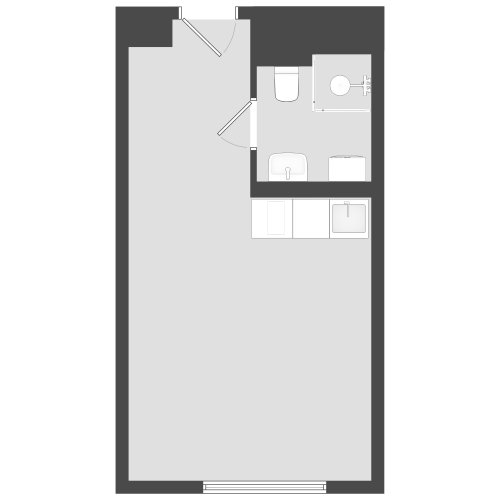 1-комнатная квартира, 21.55 м²; этаж: 5 - купить в Санкт-Петербурге