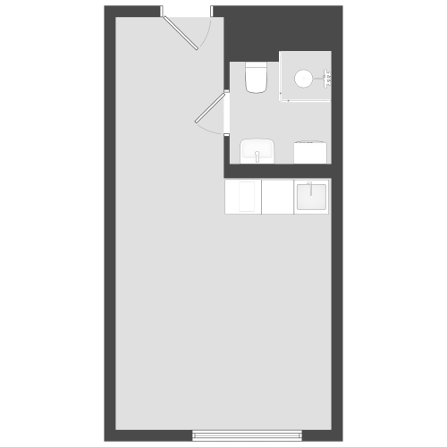 1-комнатная квартира №13 в: Avenue Pulkovo Apart: 22.6 м²; этаж: 15 - купить в Санкт-Петербурге