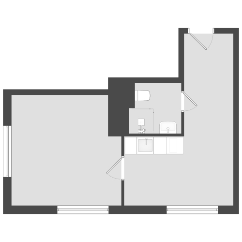 1-комнатная квартира, 30.4 м²; этаж: 3 - купить в Санкт-Петербурге