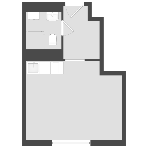 1-комнатная квартира №13 в: Avenue Pulkovo Apart: 23.3 м²; этаж: 11 - купить в Санкт-Петербурге