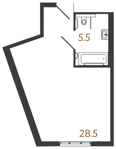 1-комнатная квартира, 34 м²; этаж: 5 - купить в Санкт-Петербурге