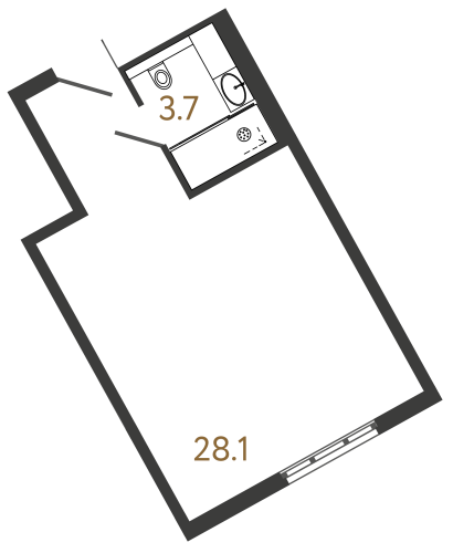 1-комнатная квартира, 31.8 м²; этаж: 5 - купить в Санкт-Петербурге