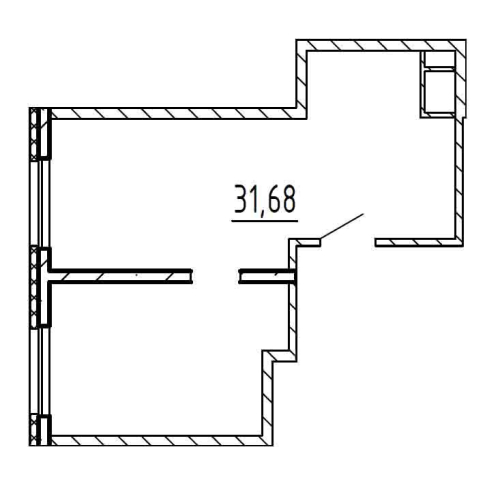 1-комнатная квартира, 31.75 м²; этаж: 13 - купить в Санкт-Петербурге